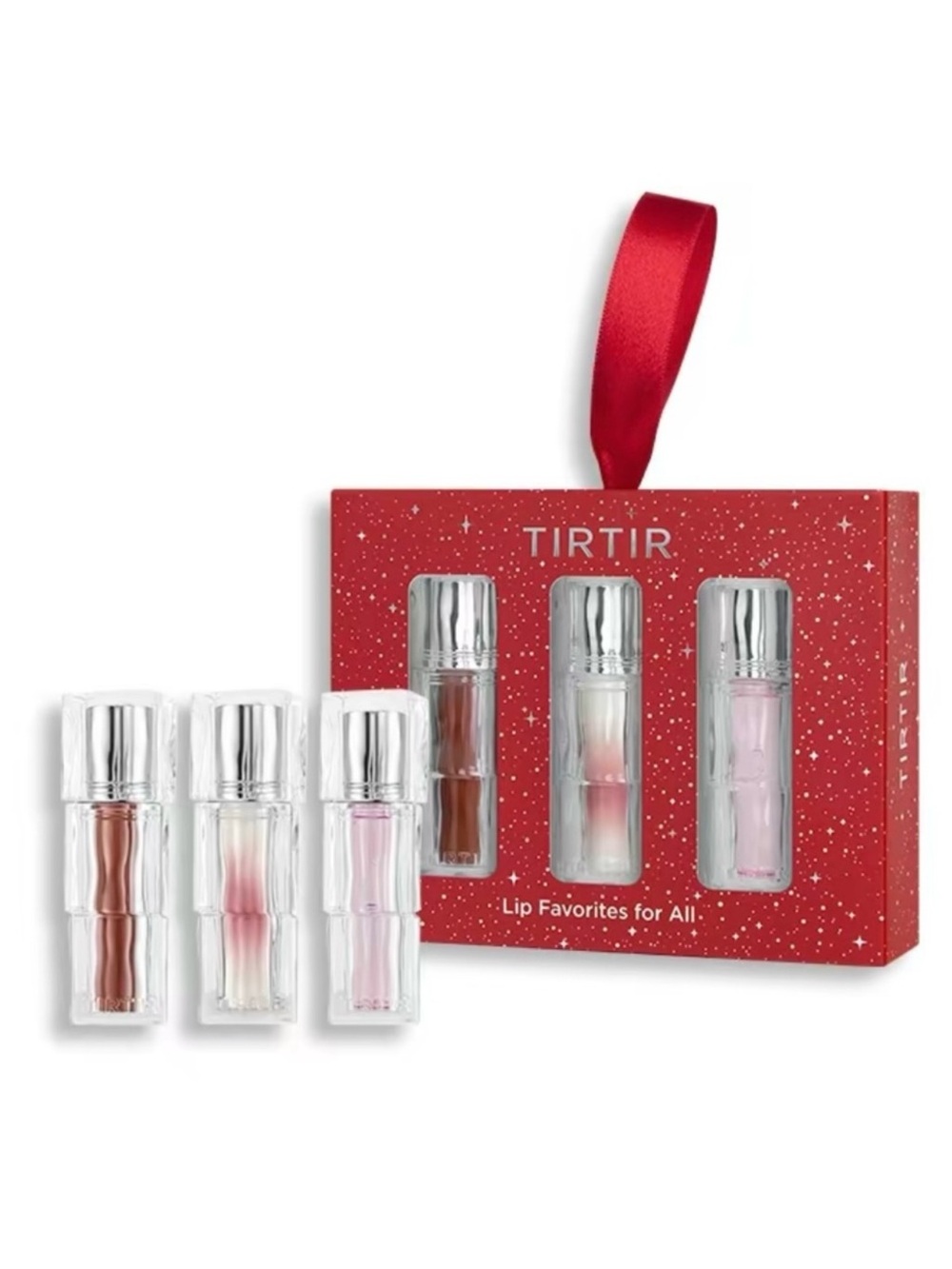 TIRTIR Lip Favorites for All - Red Gift Set of 3 Women's Lip Gloss & Balm NIB